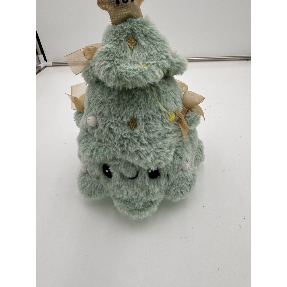 Squishable Christmas Tree Plush Gold Bows Star 16" Tall Light Green Stuffed Toy